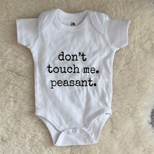 Amazon White Baby Bodysuit with Black Text